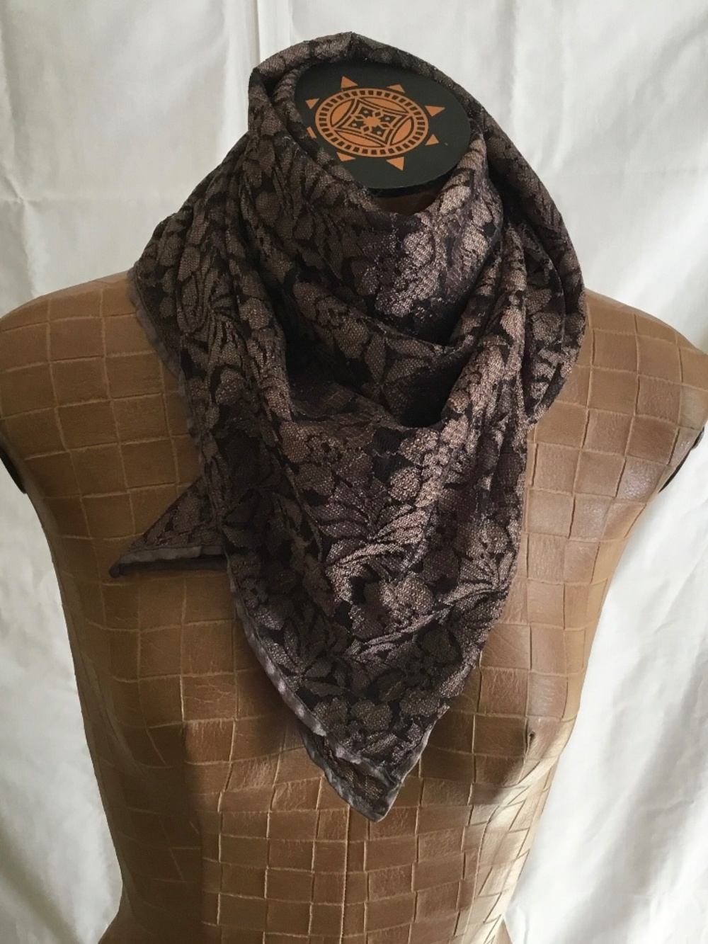 NWOT Brown Lace Scarf/Sarong